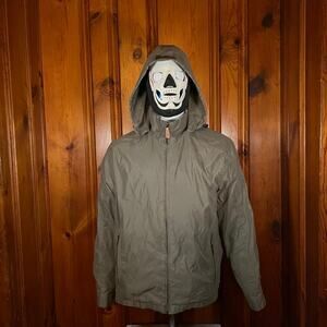 ondon Fog M Casual Hooded Jacket Olive Green Relaxed Fit Outdoor